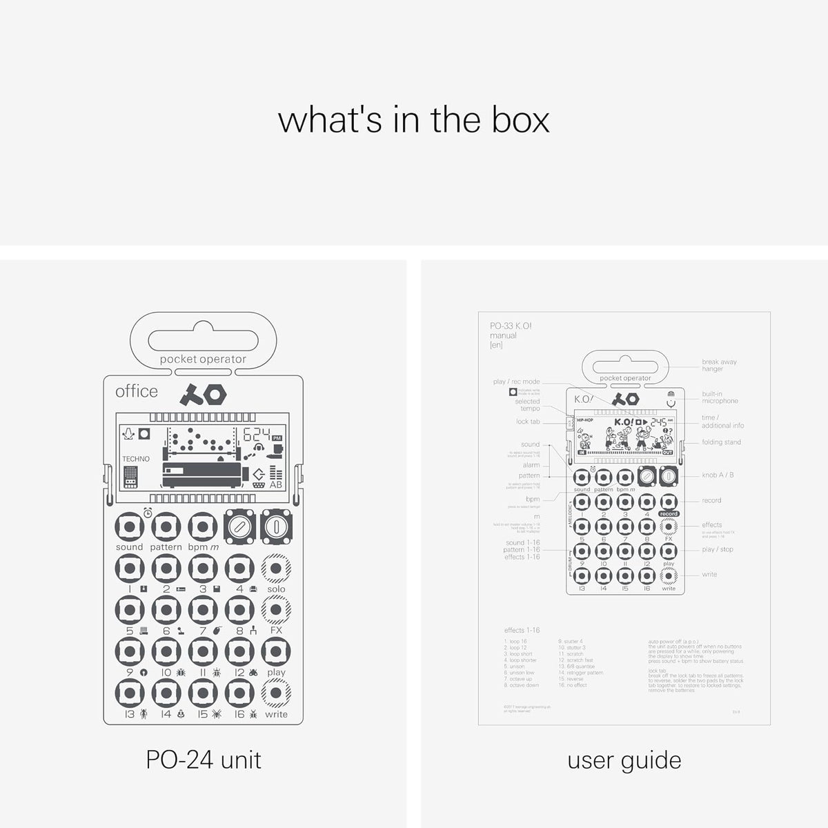 Teenage Engineering Pocket Operator (Noise Percussion Drumcomputer and Sequencer)